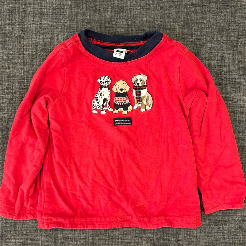 Janie and Jack Dog Warm Shirt LS
